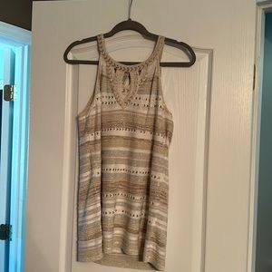 Sleeveless Keyhole Neck Tunic.